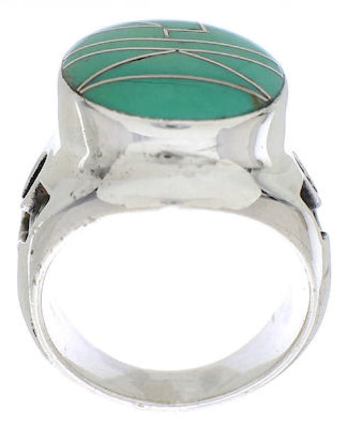 Sterling Silver Jewelry Turquoise Southwest Ring Size 5-3/4 TX38647